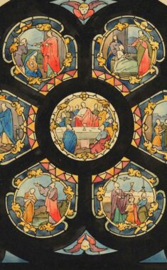 Vitrail Les 7 sacrements par Louis Chanussot. 42FI 29 12 Lot 1 Media 1 Archives du Calvados