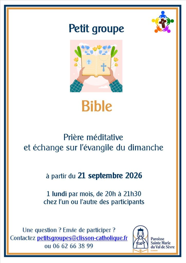 Petit Groupe "Bible" 3 PtGroupe Bible 2026 affiche