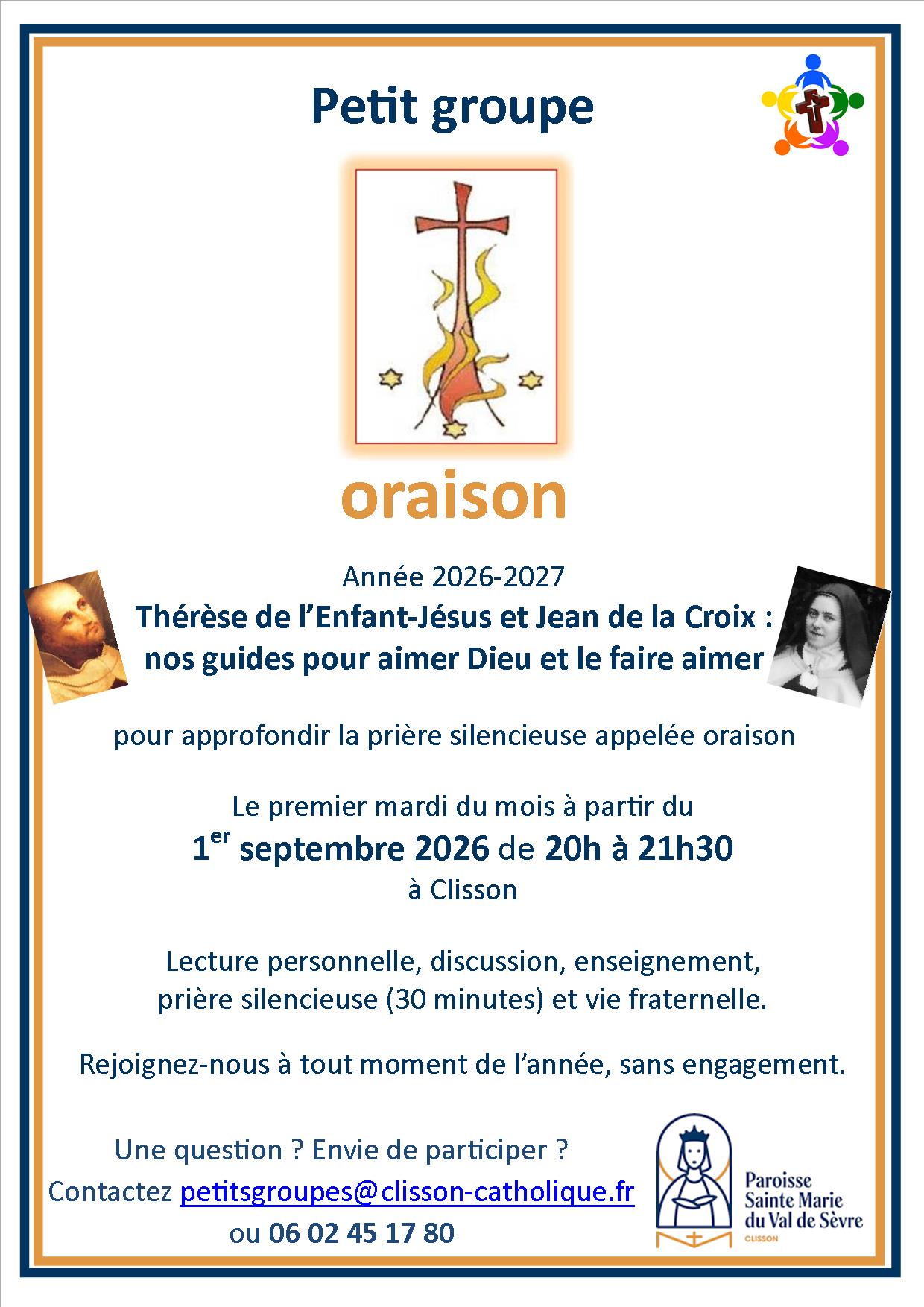 PtGroupe oraison 2026 affiche