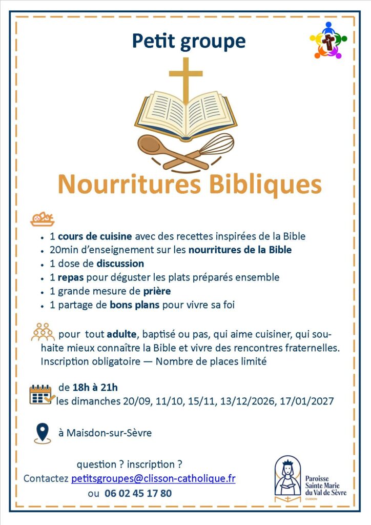 PetitGroupe NourrituresBibliques affiche